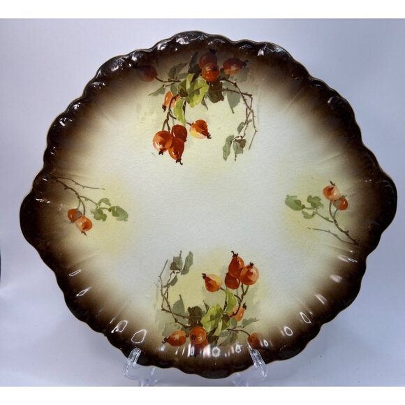 1890's Warwick China round Serving Plater - Picture 1 of 9